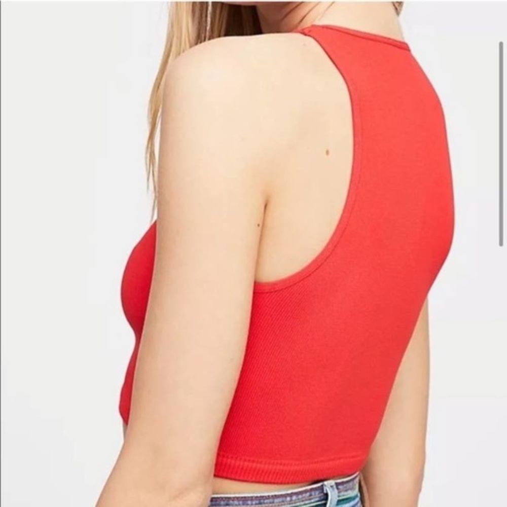 NEW Free People Intimately FP Strapped In Crop Top NWT BRAMI TANK TOP NEON XS/S - Picture 3 of 3